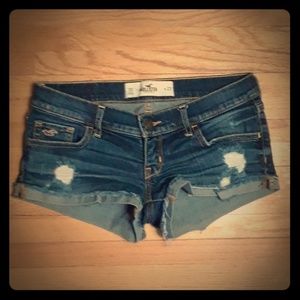 Hollister distressed denim shorts